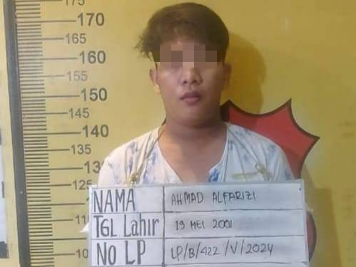 Pelaku pencurian motor pengunjung Mie Gacoan.