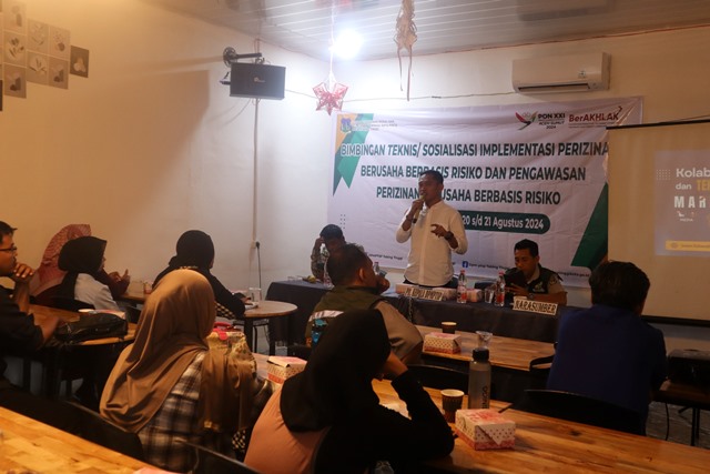 DPMPTSP Gelar Bimtek/Sosialisasi Implementasi Perizinan Berusaha Berbasis Risiko dan Pengawasan Perizinan Berusaha Berbasis Risiko