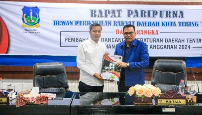 Ranperda P-APBD 2024 Disetujui DPRD Kota Tebing Tinggi, Pj. Walikota Sampaikan Apresiasi Dan Ucapan Terimakasih