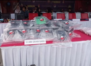 31 Kg Sabu Tujuan Medan Nyangkut di Tol Tebing