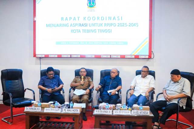 Pemko Tebing Tinggi Gelar Jaring Aspirasi RPJPD Dengan Tokoh Masyarakat Dan Mantan Pj. Walikota Tebing Tinggi