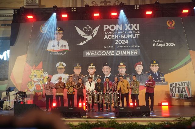 Wali Kota Binjai Hadiri Welcome Dinner PON XXI Sumut