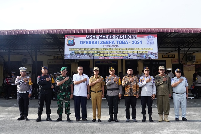 Penjabat Wali Kota Tebing Tinggi Hadiri Apel Gelar Pasukan Operasi Zebra Toba 2024