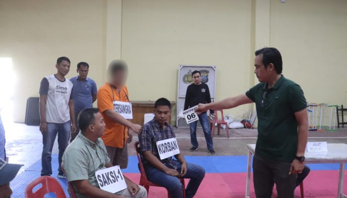 12 Adegan Diperagakan Kasus Pembunuhan Warga Sawit Seberang