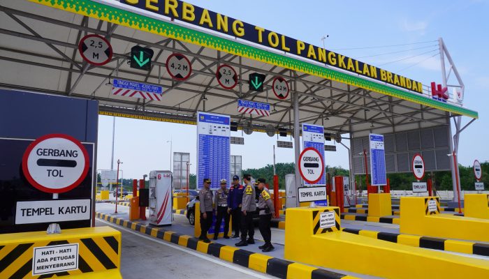 Cek Tol Pangkalan Brandan, Polisi Siap Siaga Amankan Mudik Lebaran