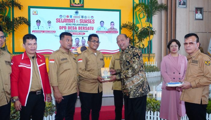  DPD Desa Bersatu Dilantik, Bupati Langkat: Pondasi Utama Pembangunan Daerah