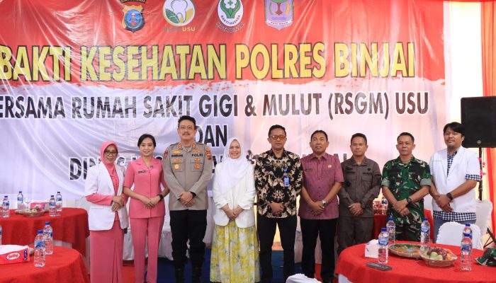 Pemko dan Polres Binjai serta RSGM Gelar Bakti Kesehatan Bersama 