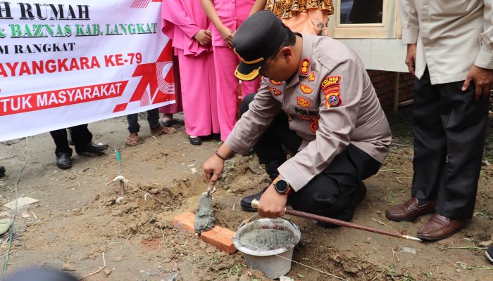 Polres dan Baznas Langkat Bedah Rumah Ibu Jami’ah yang Terdampak Kebakaran, 1 Hari 1 Kebaikan