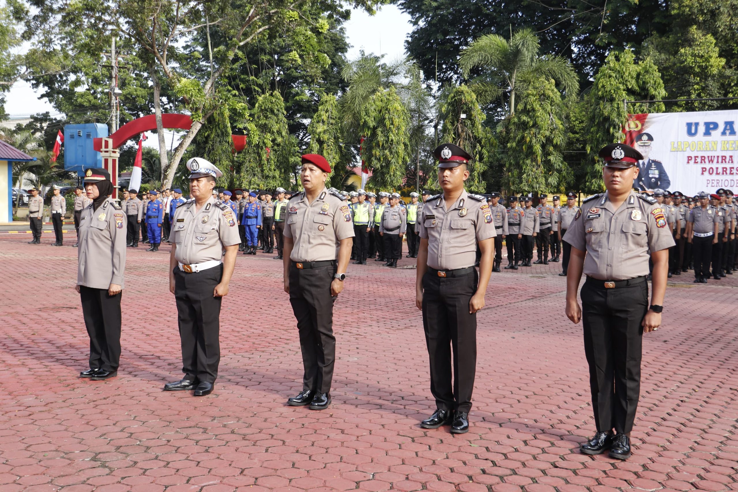 Personel Polres Langkat naik pangkat