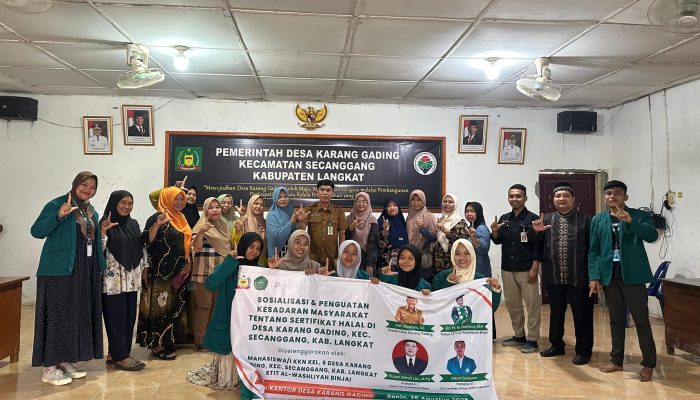 Hari UMKM Nasional, Mahasiswa KKN STIT Al-Washliyah Binjai Gelar Sosialisasi Sertifikasi Halal 