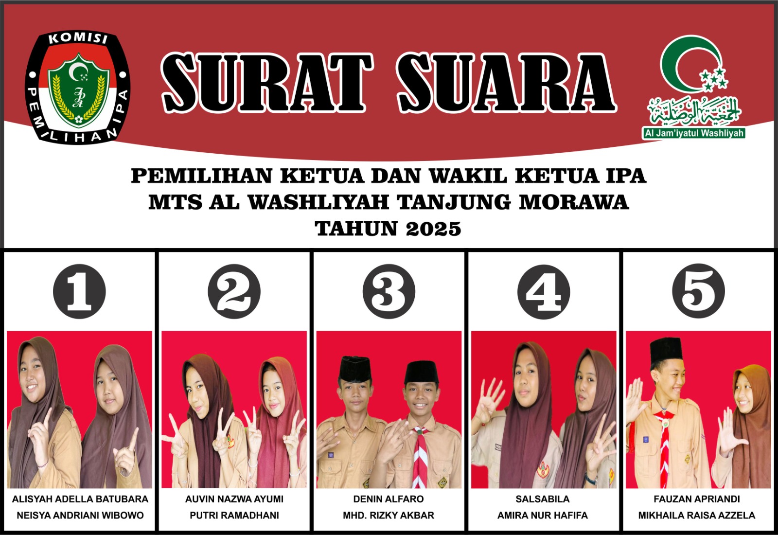 Pemilu Raya MTs Al Washliyah Tanjung Morawa, 