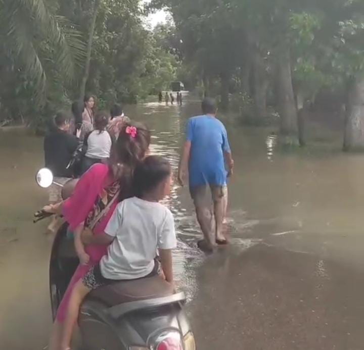 Air Sungai Meluap Setiap Tahun di Stabat