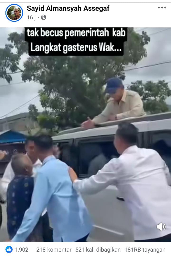 Kakek yang Hadang Mobil Prabowo di Tanjung Pura