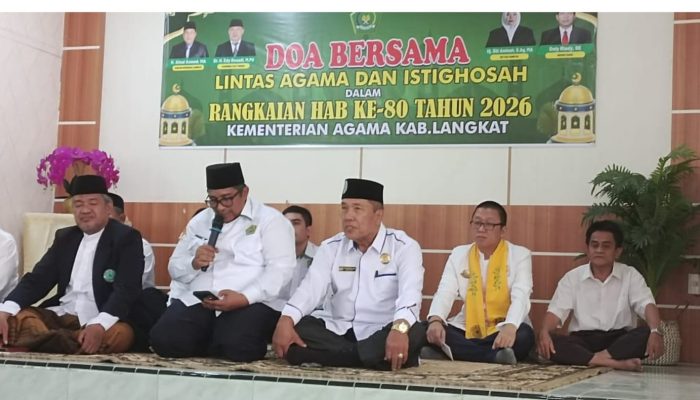 Lintas Agama Bersatu untuk Indonesia Maju, Kemenag Langkat Panjatkan Doa untuk Korban Banjir