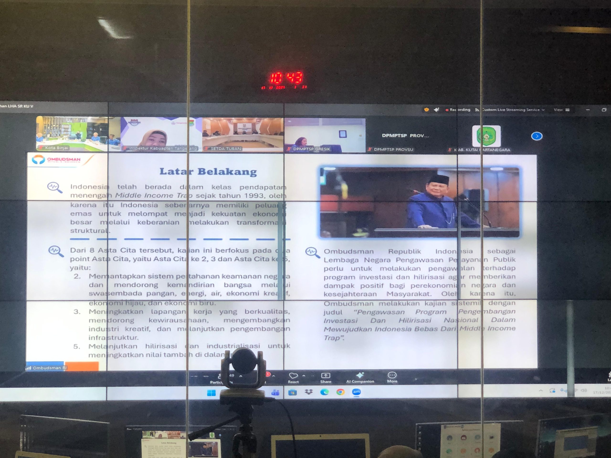 Penyampaian Laporan penyampaian Laporan Hasil Kajian Sistemik Ombudsman RI Tahun 2025