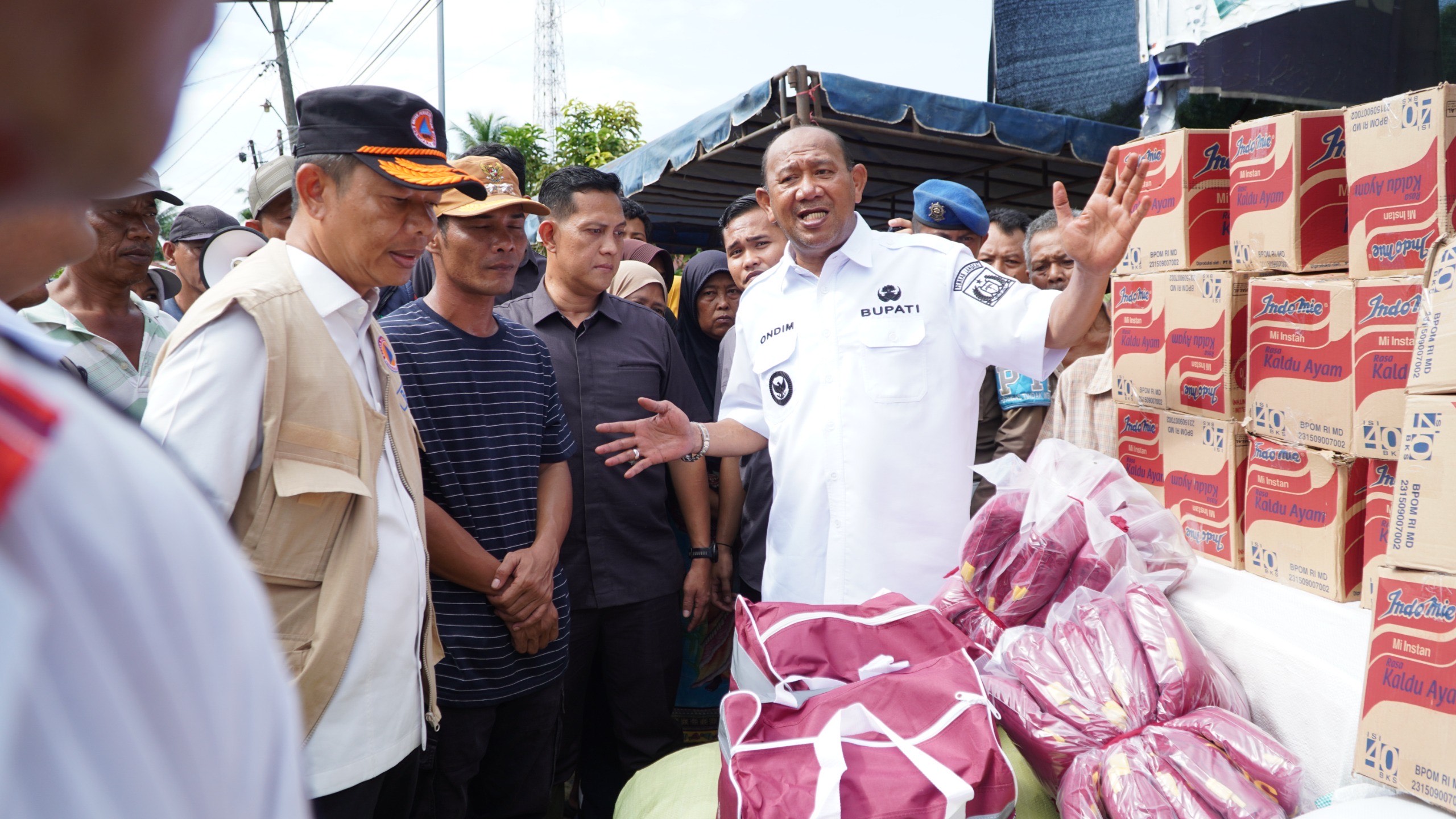 Pengungsi Desa Pantai Cermin Kecamatan Tanjung Pura