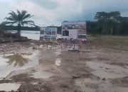 Air Sungai Batang Serangan yang Naik di Padang Tualng Sudah Surut