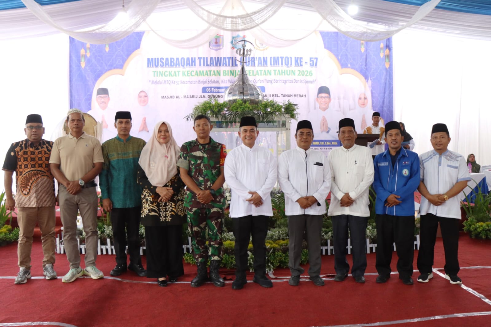 Sekda Kota Binjai Selaku Wakil Ketua LPTQ Kota Binjai Resmi Membuka MTQ ke-57 Kec. Binjai Selatan, Kelurahan Pujidadi Meraih Juara Umum