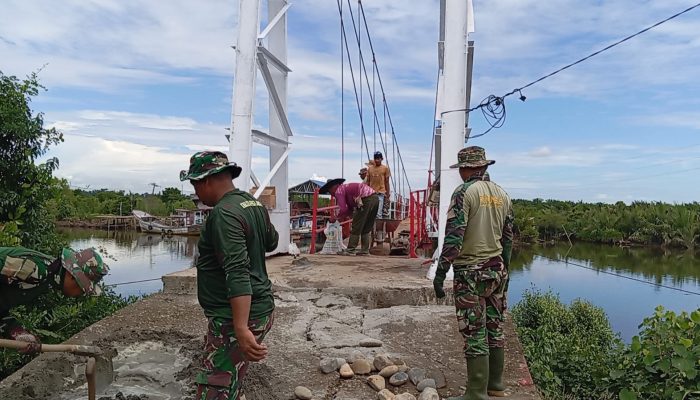 TNI Kebut Pembangunan Jembatan Sungai Dogang Gebang, Target Segera Dinikmati Masyarakat