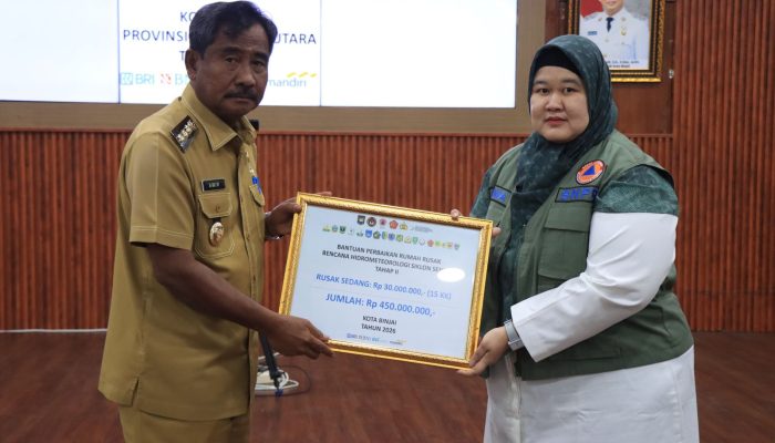 15 Rumah Terdampak Siklon Senyar di Binjai Dapat Bantuan Rp30 Juta per Unit
