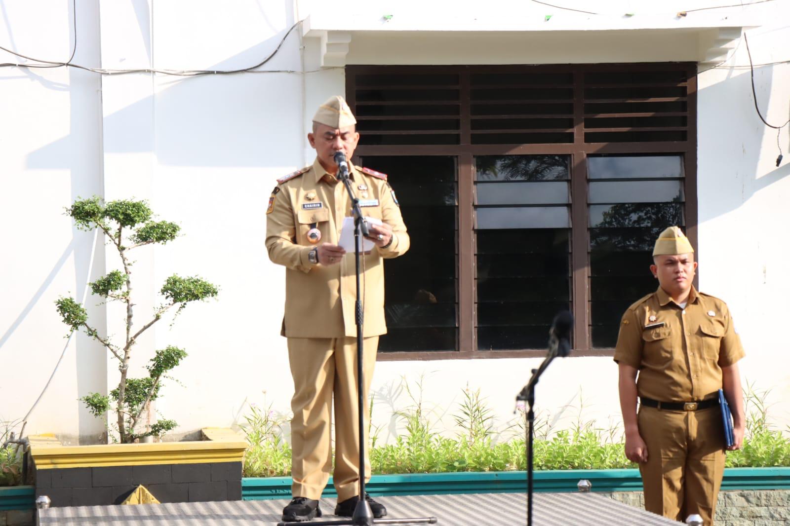 Apel Gabungan, Sekdako Binjai Instruksikan Peningkatan Kinerja ASN di Kecamatan dan Kelurahan