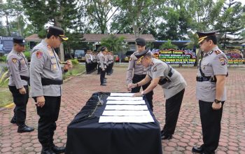 Penyegaran Organisasi, Polres Langkat Gelar Sertijab Sejumlah Pejabat Kunci
