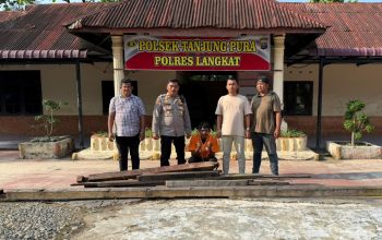 Polsek Tanjung Pura Ungkap Kasus Dugaan Pencurian Kayu di Rumah Kosong