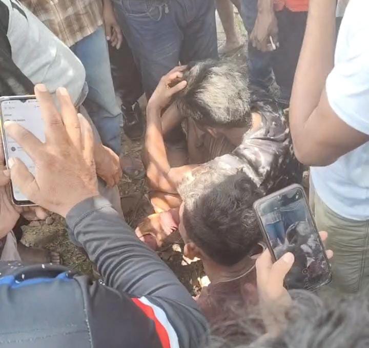 Warga Tangkap Terduga Pencuri Kabel di Halaban Besitang 