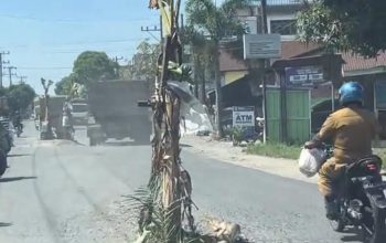 Jalan rusak di Langkat
