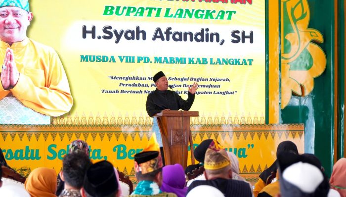 Musda MABMI Langkat, Syah Afandin: Budaya Melayu Harus Tetap Hidup di Tengah Perkembangan Zaman