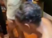 Pria Bertato diamankan warga di Binjai