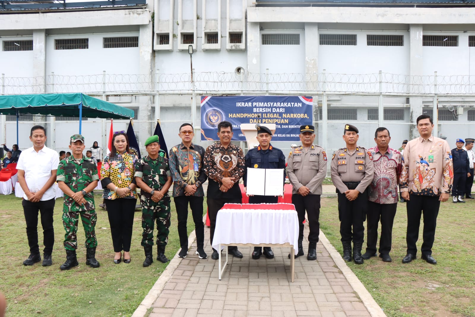Pemko Binjai menghadiri Ikrar Lapas bersih dari Handphone ilegal, Narkoba, dan penipuan