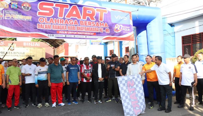 HUT Bhayangkara ke-80 di Binjai Jadi Pesta Rakyat, Jalan Santai hingga Banjir Hadiah