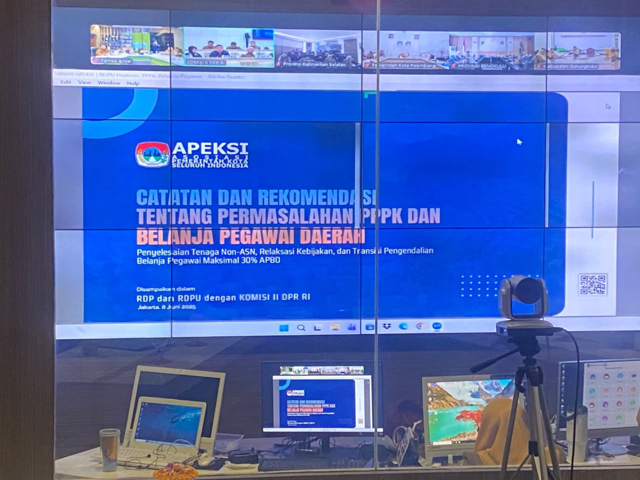 Sekda Binjai Hadiri Raker Komisi II DPR RI