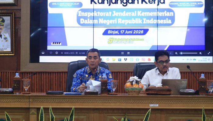 Sekdako Binjai Sambut Itjen Kemendagri, Evaluasi Jadi Momentum Perkuat Kinerja Pemerintahan