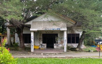 Bangunan di Area Taman Tengku Amir Hamzah Stabat Terbengkalai, Kondisinya Memprihatinkan