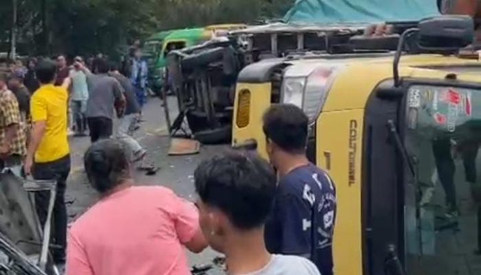 Empat Tewas, Delapan Luka dalam Kecelakaan Beruntun Sembilan Kendaraan di Sibolangit