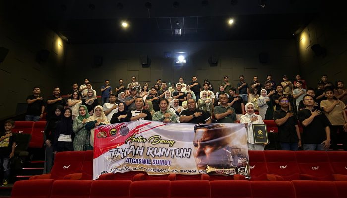 Densus 88 Gandeng Pemprov Sumut dan Aksha Brata Gelar Nobar Film Tanah Runtuh, Gaungkan Pesan Anti-Radikalisme