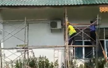Plafon Kantor Bupati Langkat yang Sempat Disorot Kini Diperbaiki, Anggaran Rp197 Juta
