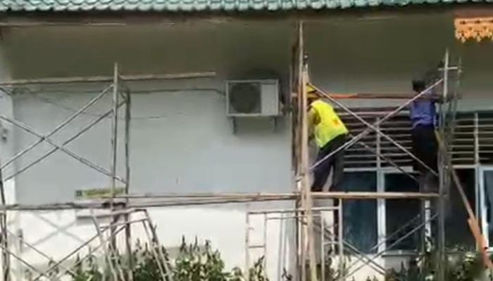 Plafon Kantor Bupati Langkat yang Sempat Disorot Kini Diperbaiki, Anggaran Rp197 Juta