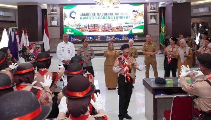 85 Kontingen Pramuka Langkat Dilepas Ikuti Jambore Nasional XII di Cibubur