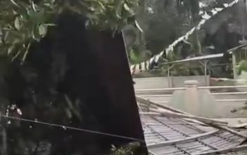 Angin Kencang Terjang Desa Tanjung Putus Langkat, Seng Rumah Warga Terangkat