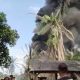 Dapur Minyak di Padanng Tualang Langkat Terbakar, Asap Hitam Membumbung hingga Jalan Tol
