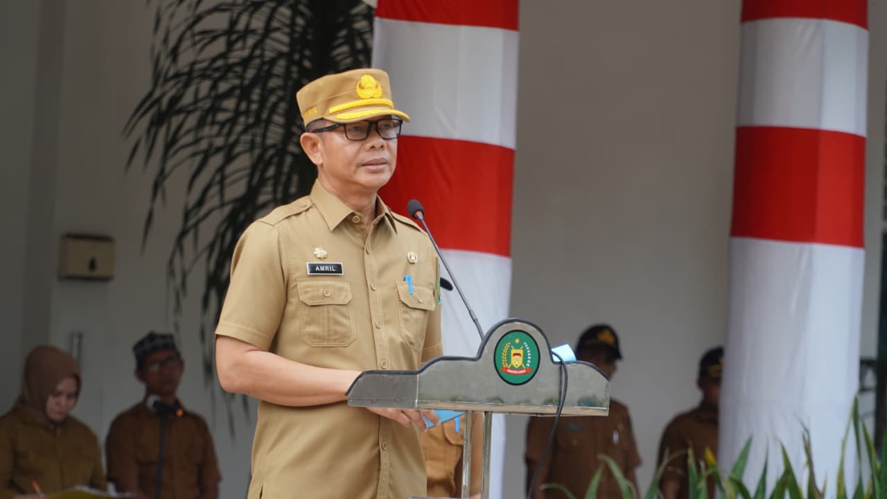 Sekda Langkat Pimpin Apel Gabungan