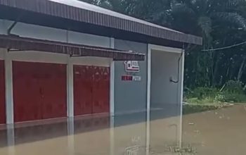 Kopdes Merah Putih Pantai Gemi Stabat Terendam Banjir