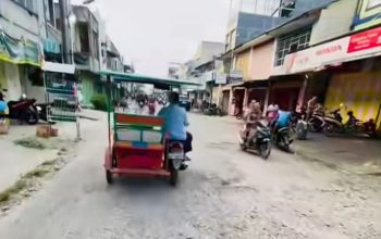 Infrastruktur Jalan Pusat Kota Pangkalan Brandan Rusak, Warga Harap Pemkab Langkat Bergerak