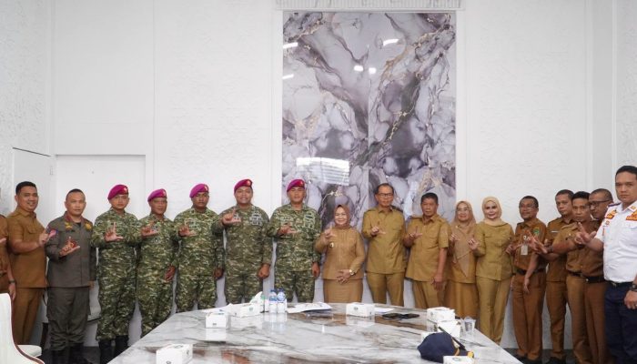 Plt Bupati Langkat Titip Keamanan Wilayah Pesisir kepada Marinir Harimau Putih