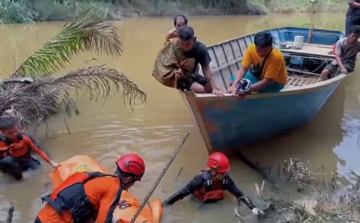 Pria Hanyut di Sungai Sei Lepan Langkat