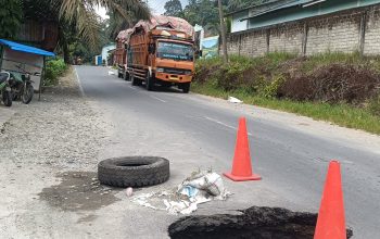 Jalan Menuju Ekowisata Tangkahan Kembali Rusak, Gorong-Gorong Ambles dan Banjir