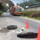 Jalan Menuju Ekowisata Tangkahan Kembali Rusak, Gorong-Gorong Ambles dan Banjir